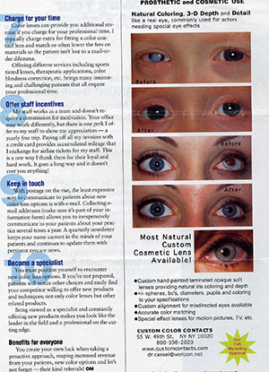 Optometric Management: Positioning Special Effects Lenses